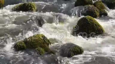 清澈的河水在春天里流淌，清澈的小溪